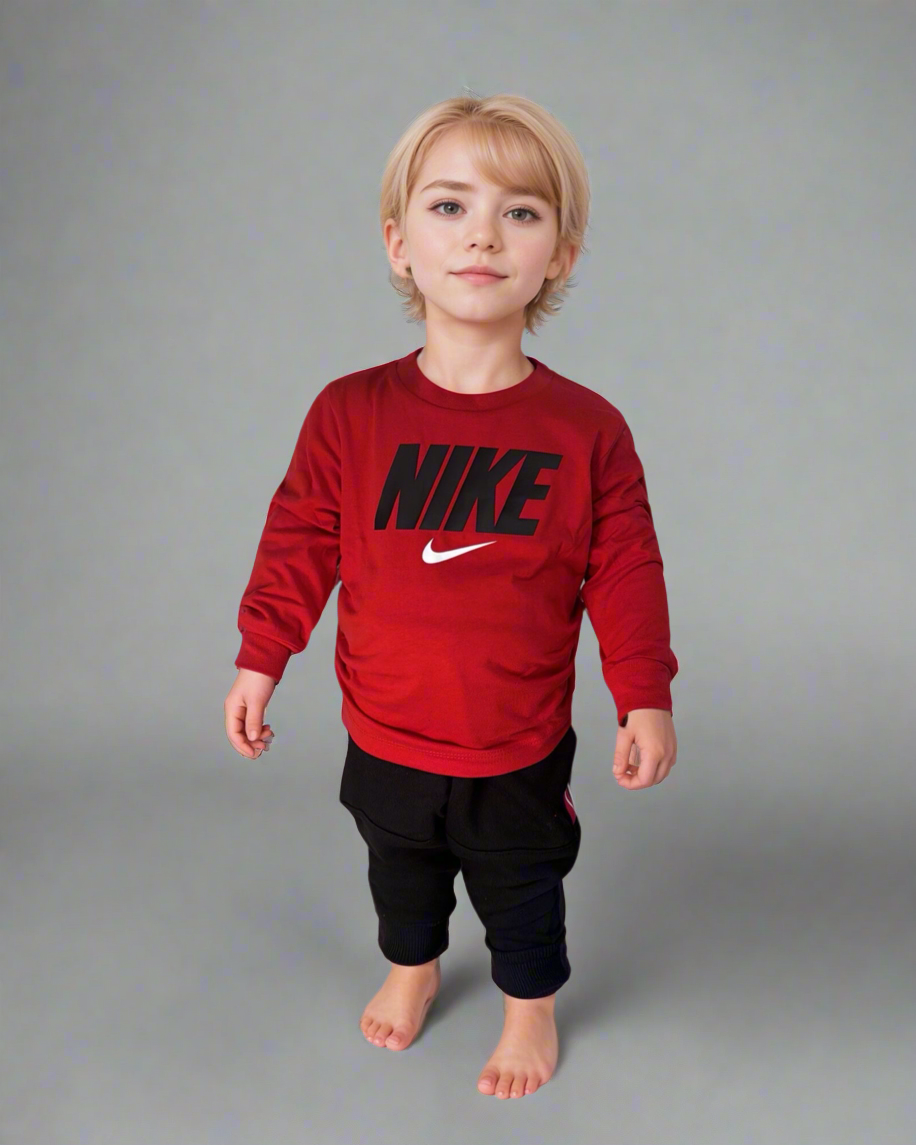 סט שתי חלקים עם חולצה ארוכה מבית נייקי | לתינוקות-ילדים