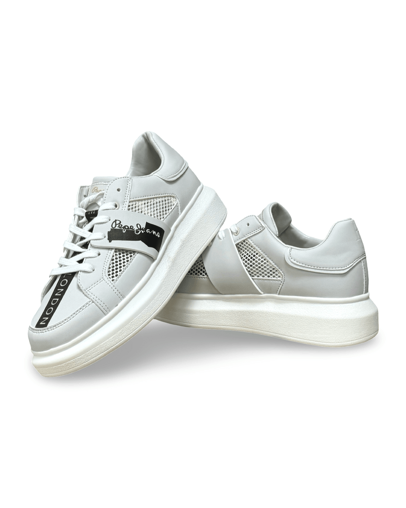 נעלי סניקרס בעיצוב משולב עם רשת לנשים