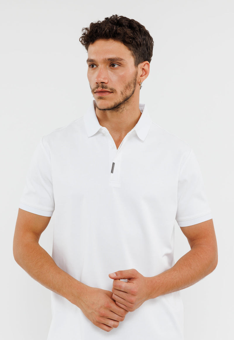 חולצת פולו שרוול קצר לגברים - מרסרייזד