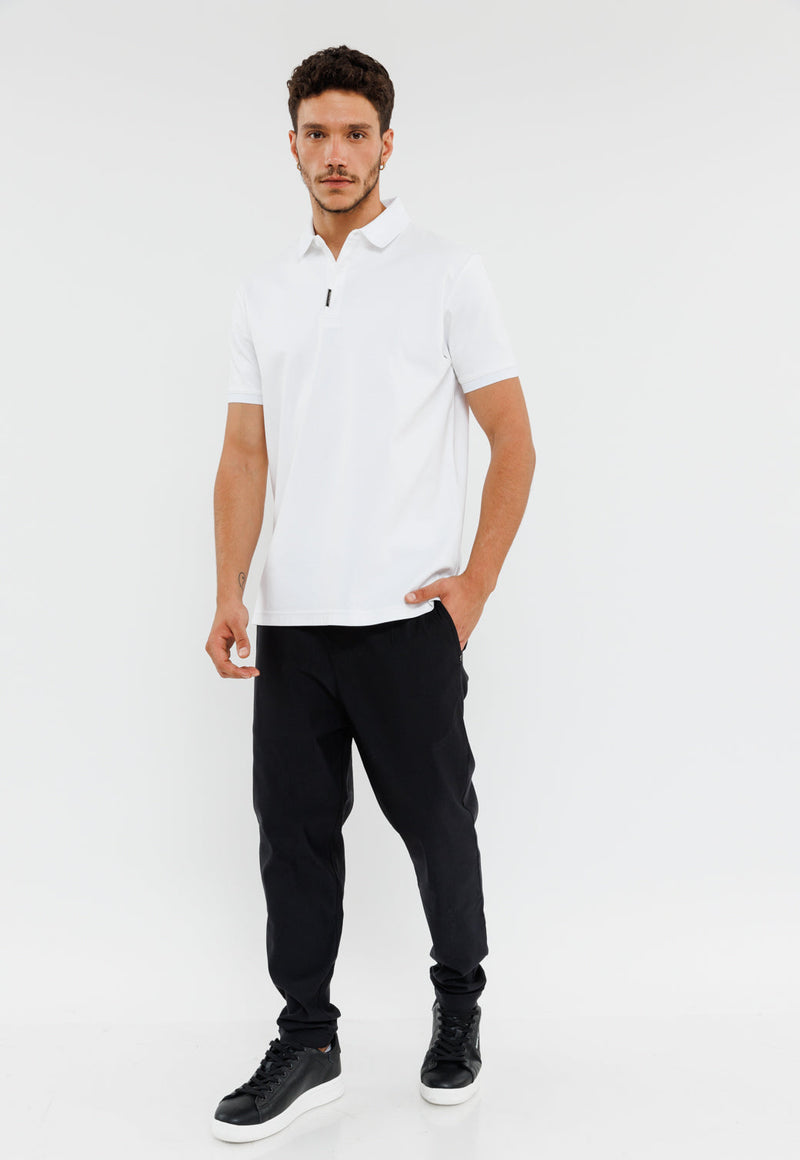 חולצת פולו שרוול קצר לגברים - מרסרייזד