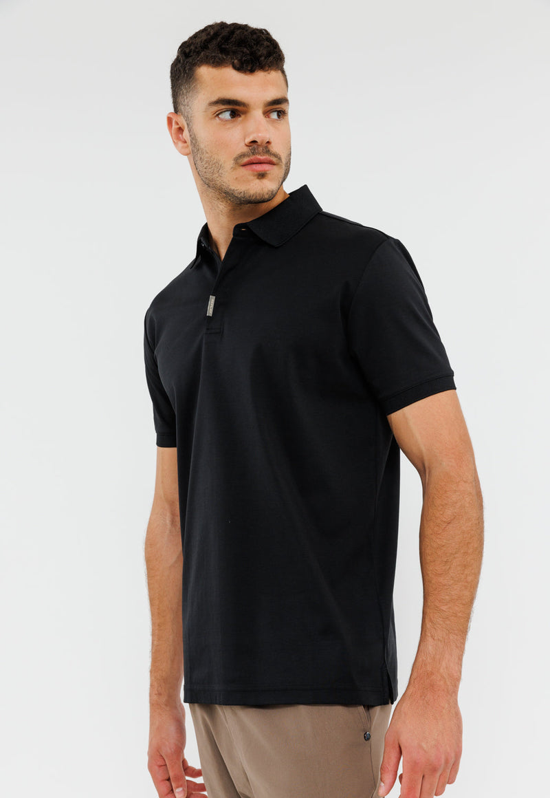 חולצת פולו שרוול קצר לגברים - מרסרייזד