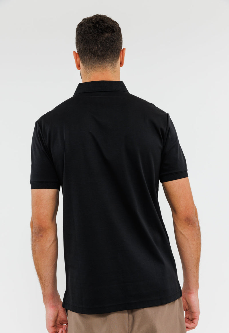 חולצת פולו שרוול קצר לגברים - מרסרייזד
