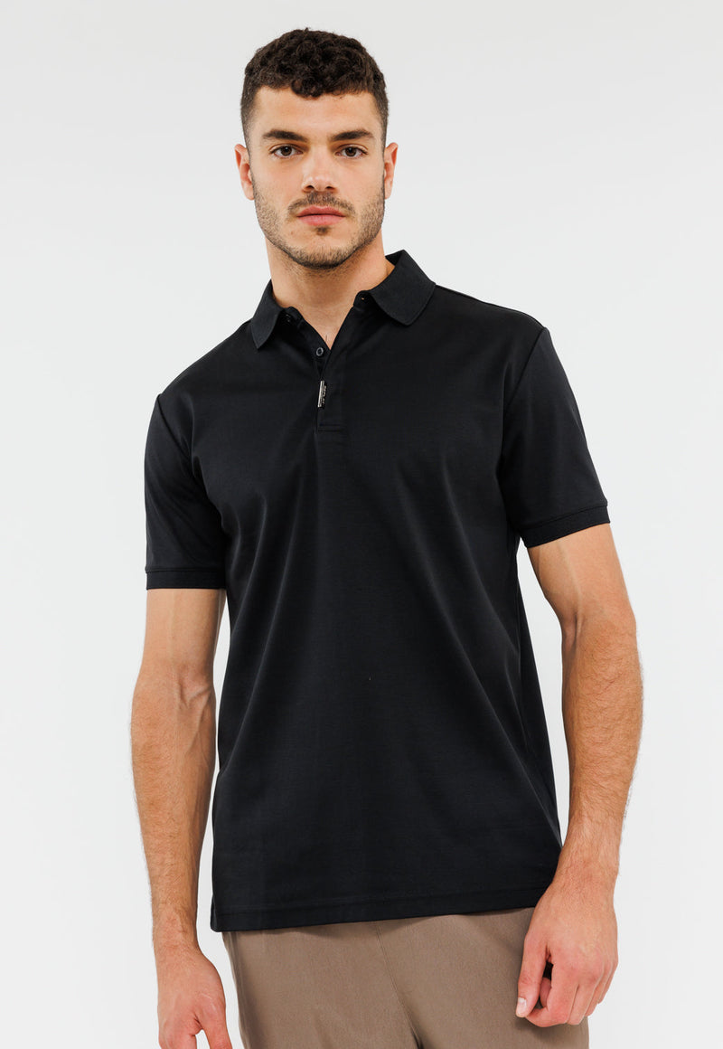 חולצת פולו שרוול קצר לגברים - מרסרייזד