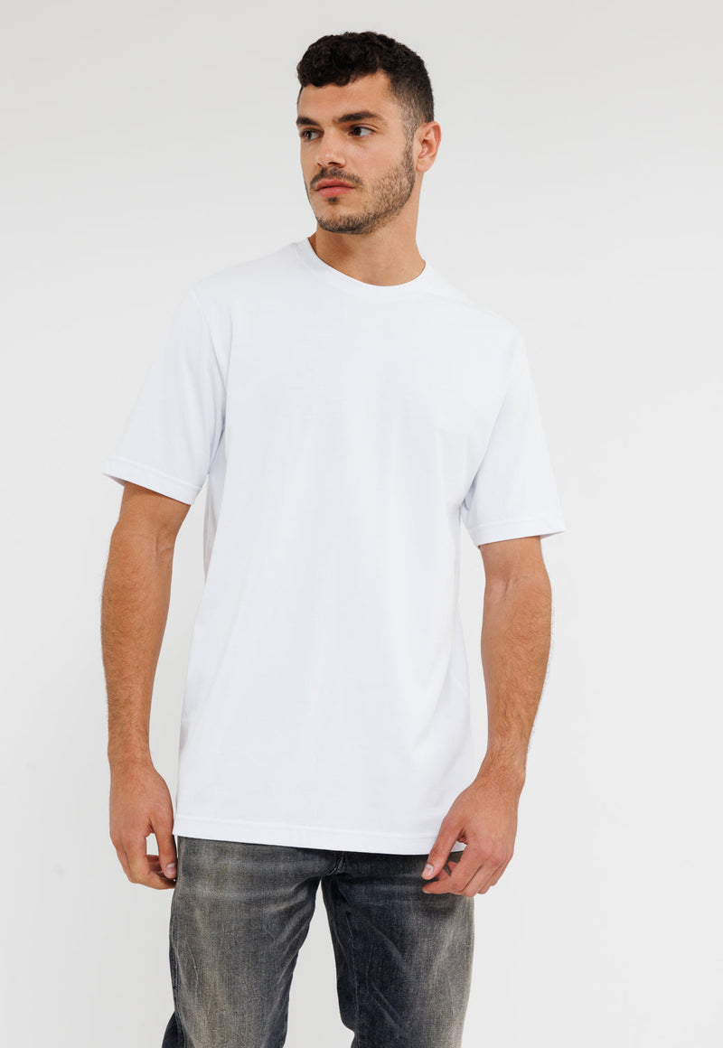 חולצת טי שירט קצרה לגברים - כותנה אוברסייז