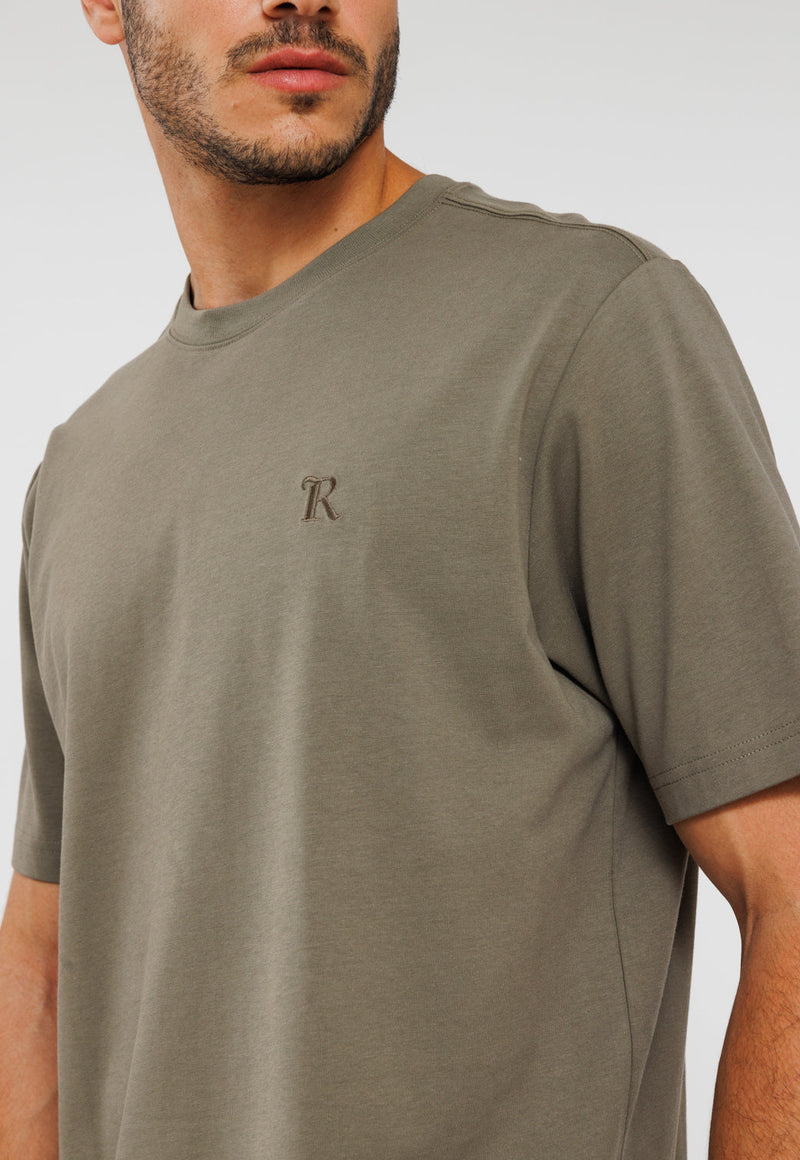 חולצת טי שירט קצרה לגברים - כותנה אוברסייז