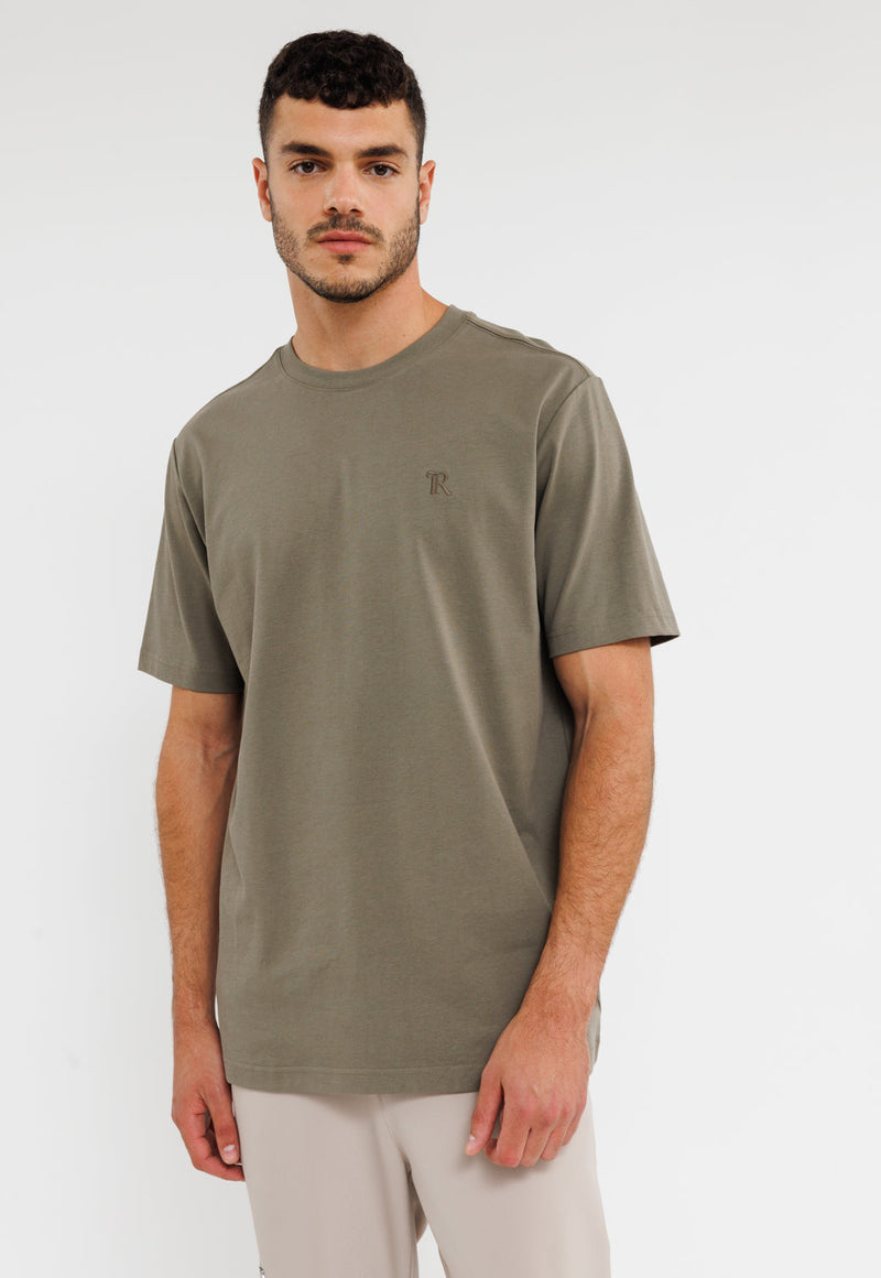 חולצת טי שירט קצרה לגברים - כותנה אוברסייז