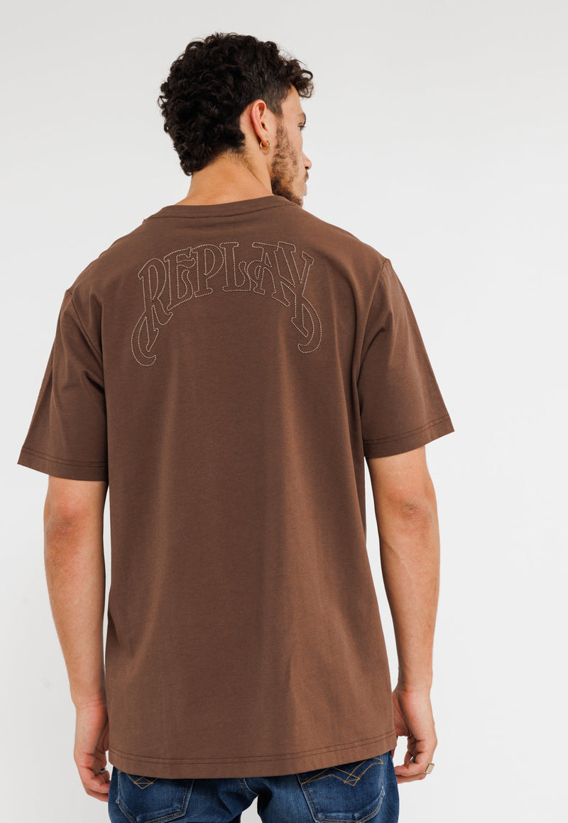 חולצת טי שירט קצרה לגברים - כותנה אוברסייז