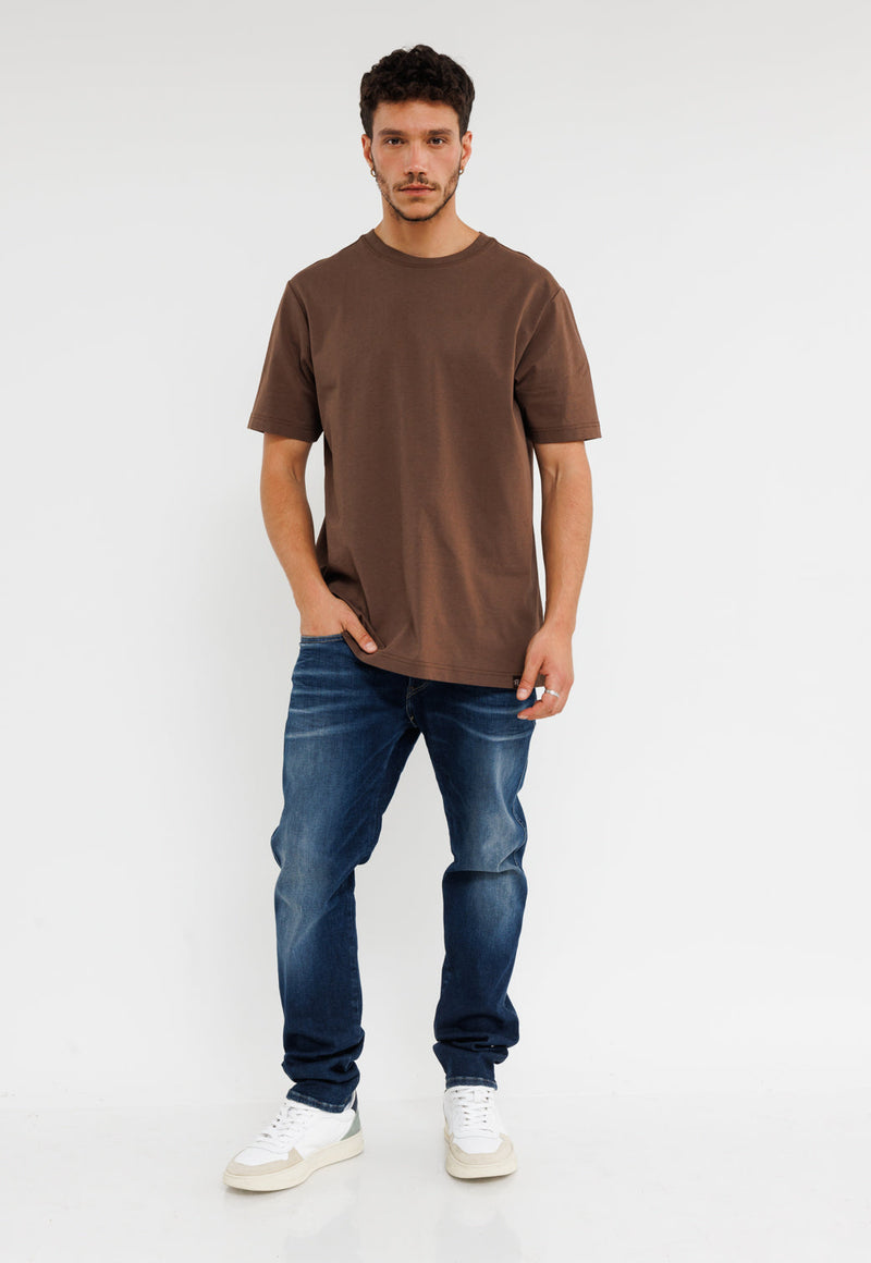 חולצת טי שירט קצרה לגברים - כותנה אוברסייז