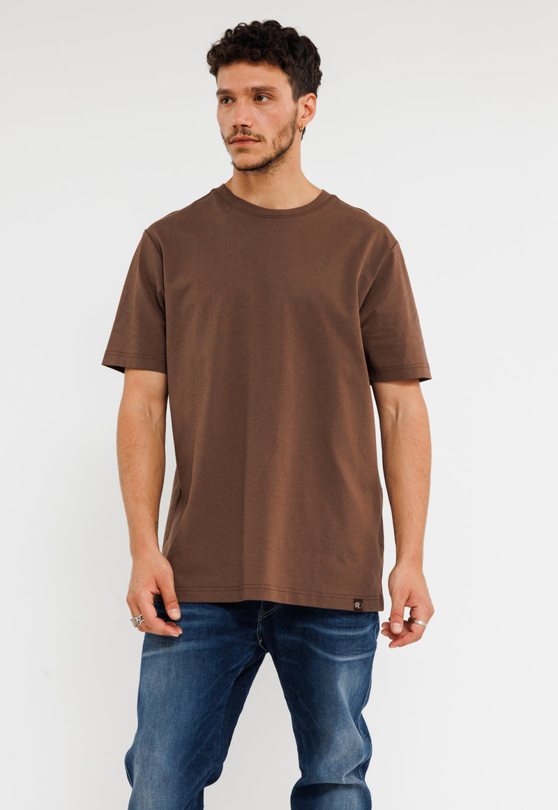 חולצת טי שירט קצרה לגברים - כותנה אוברסייז