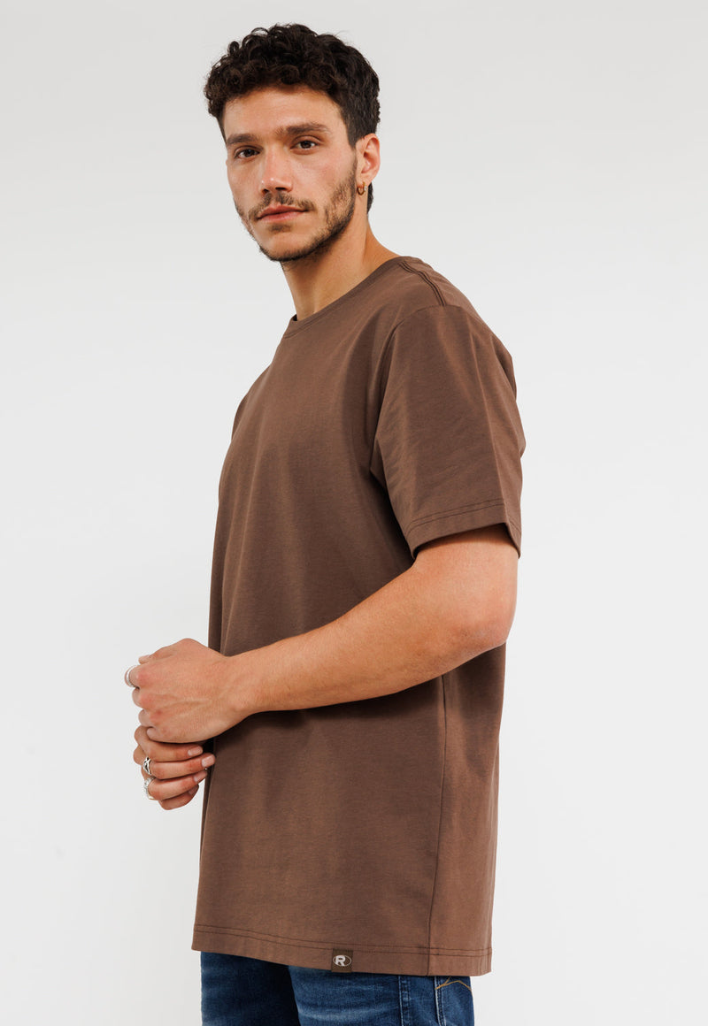 חולצת טי שירט קצרה לגברים - כותנה אוברסייז