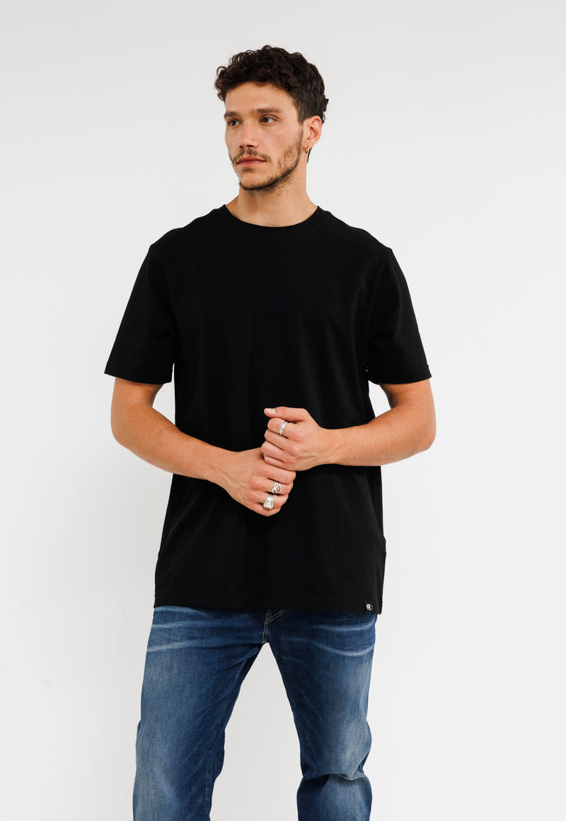 חולצת טי שירט קצרה לגברים - כותנה אוברסייז