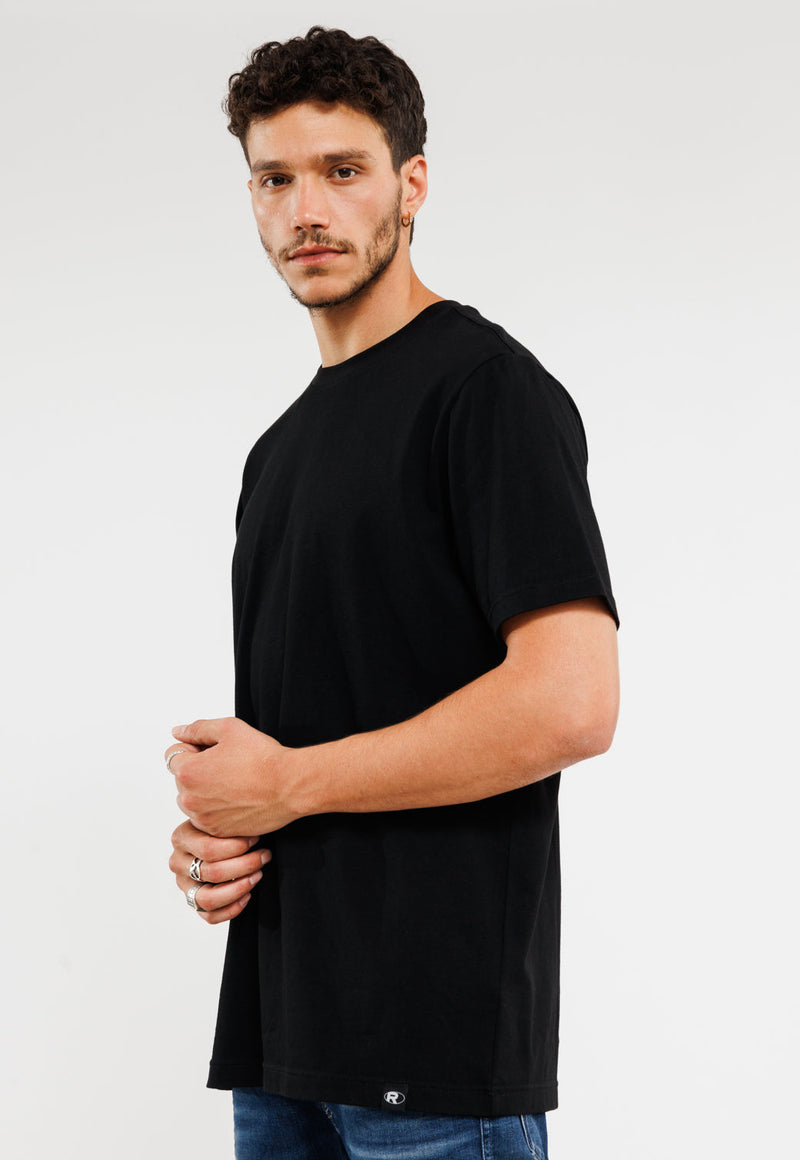 חולצת טי שירט קצרה לגברים - כותנה אוברסייז