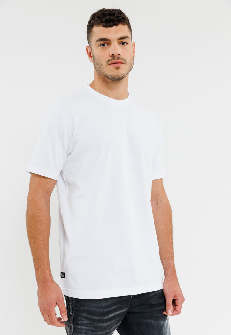 חולצת טי שירט קצרה לגברים - כותנה אוברסייז