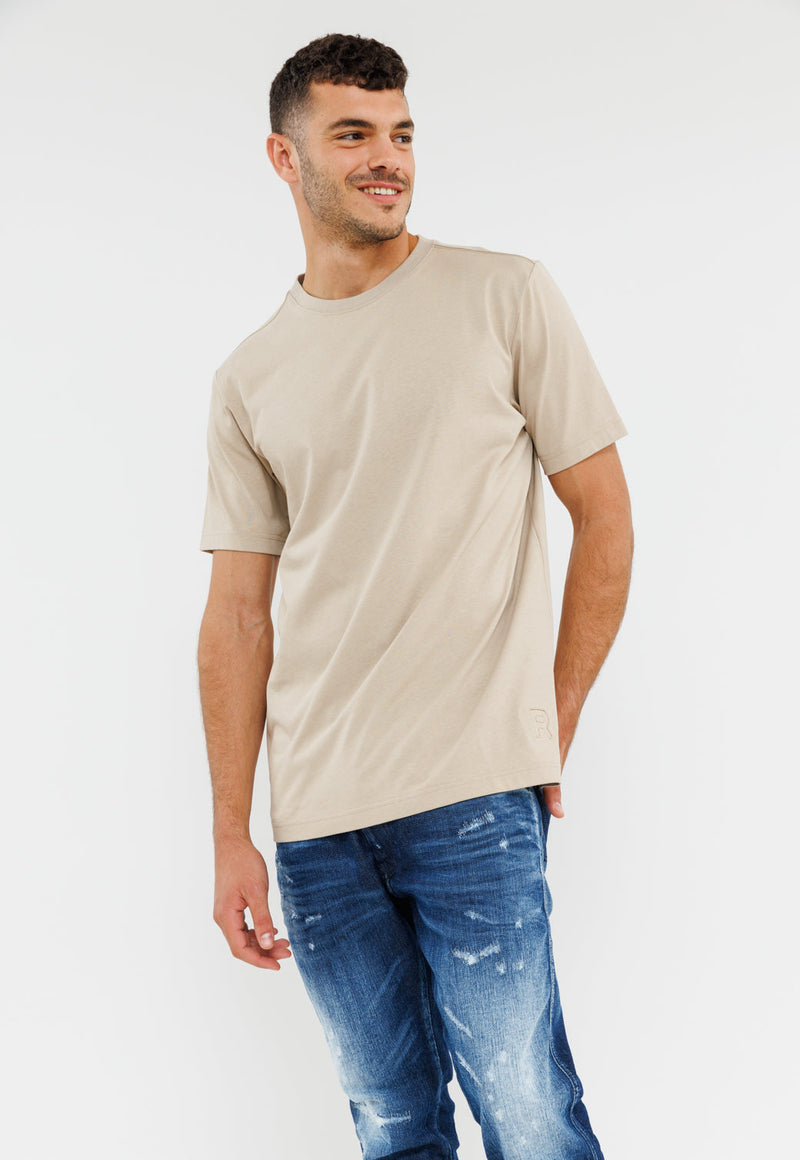 חולצת טי שירט קצרה לגברים - כותנה אוברסייז