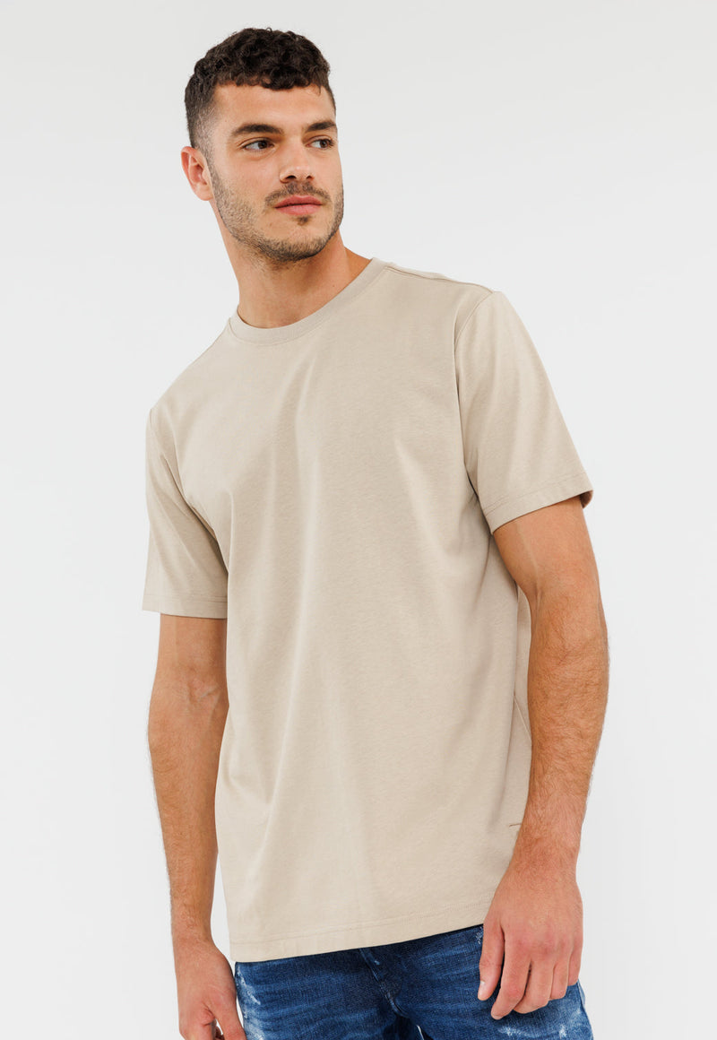 חולצת טי שירט קצרה לגברים - כותנה אוברסייז