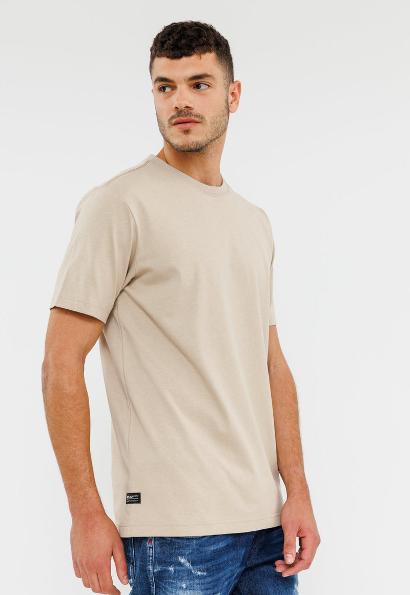 חולצת טי שירט קצרה לגברים - כותנה אוברסייז