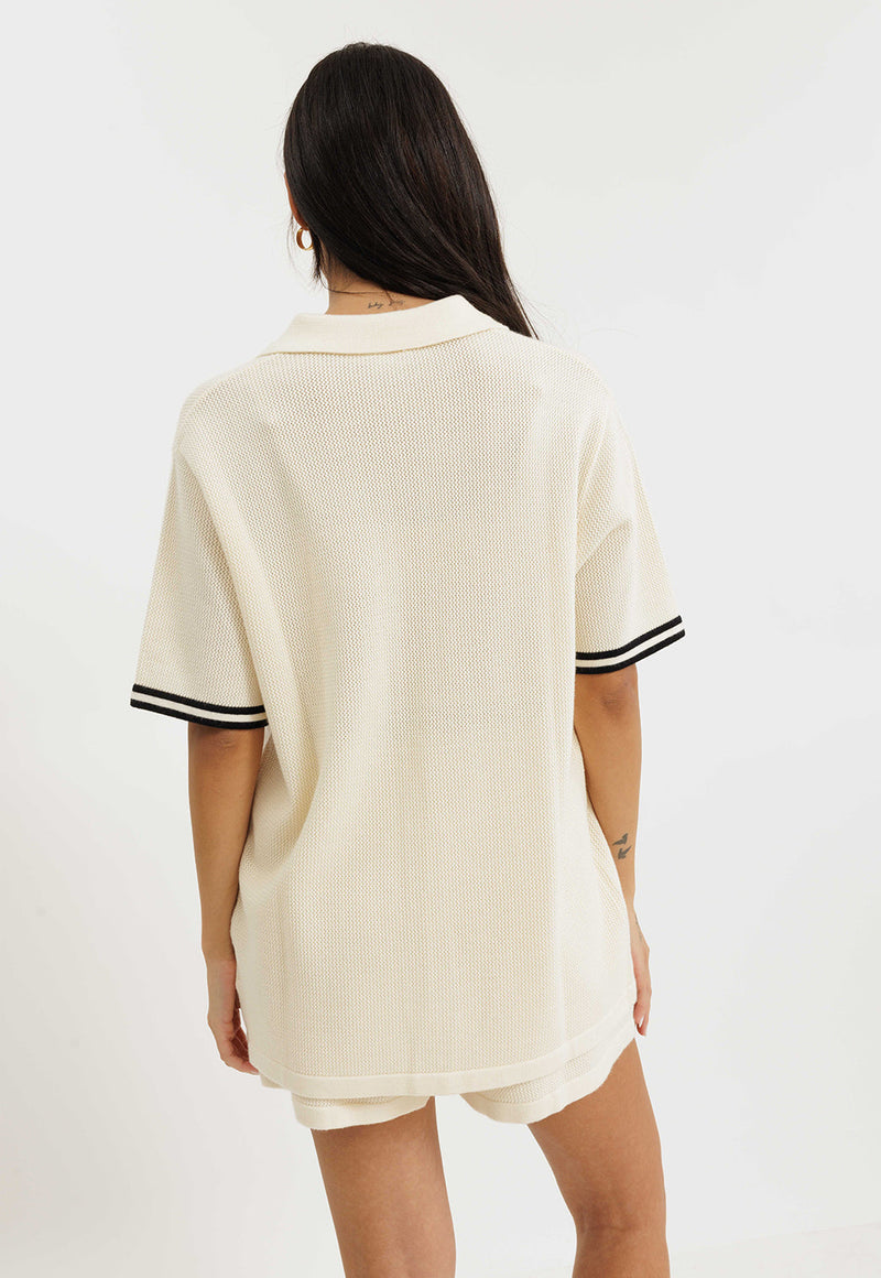 חולצת רשת מכופתרת לנשים מבית ריפליי