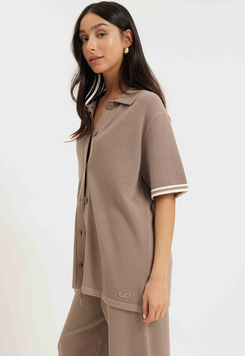 חולצת רשת מכופתרת לנשים מבית ריפליי