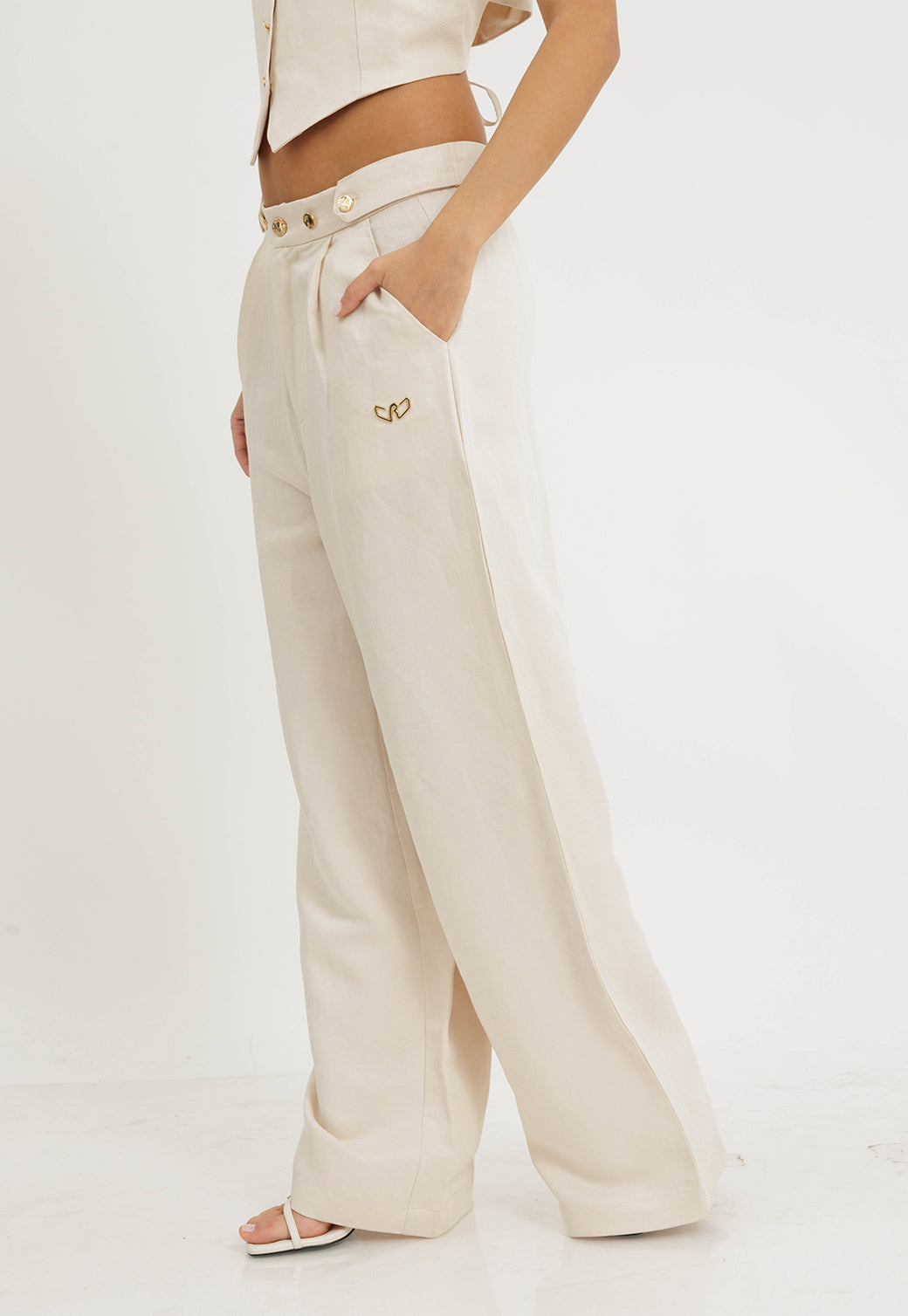 מכנסיים ארוכים מפשתן לנשים מבית ריפליי