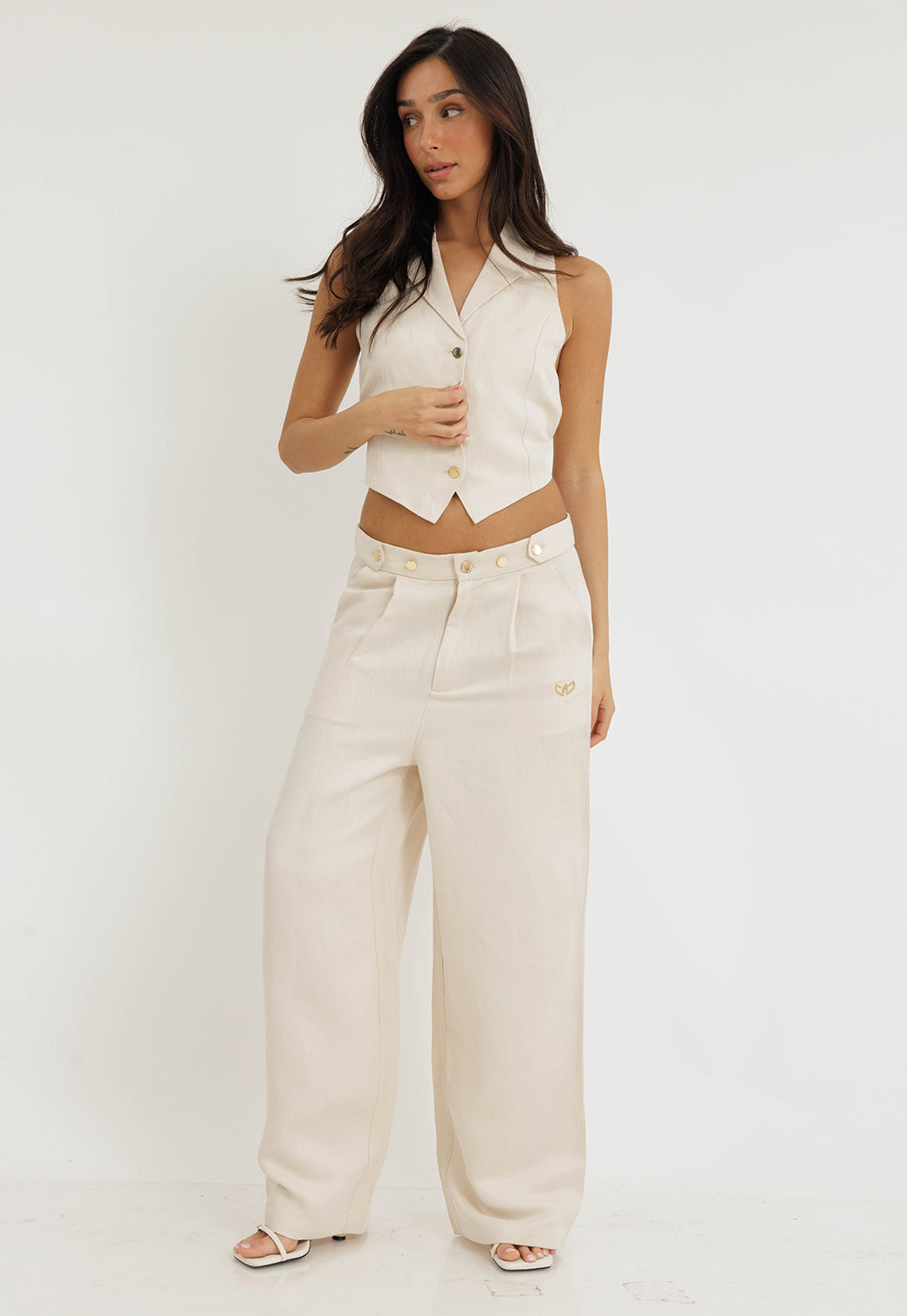 מכנסיים ארוכים מפשתן לנשים מבית ריפליי