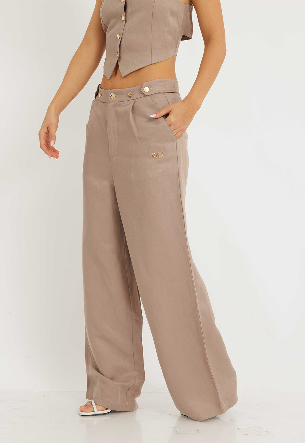 מכנסיים ארוכים מפשתן לנשים מבית ריפליי