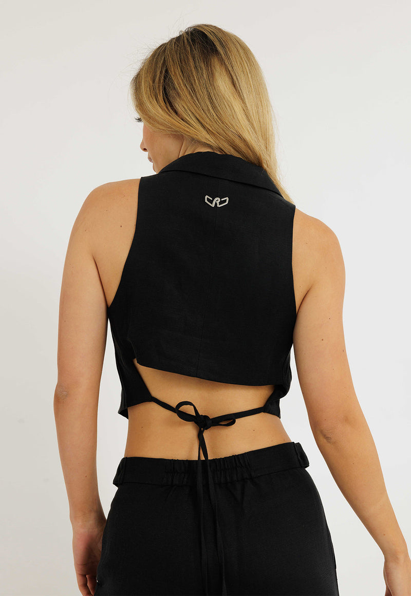 וסט פשתן אלגנטי לנשים מבית ריפליי