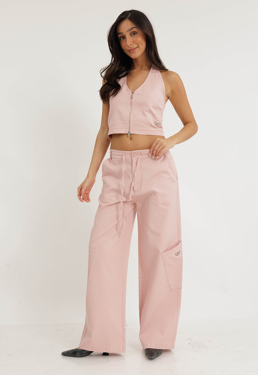 מכנסי פשתן ארוכים מסט לנשים מבית ריפליי