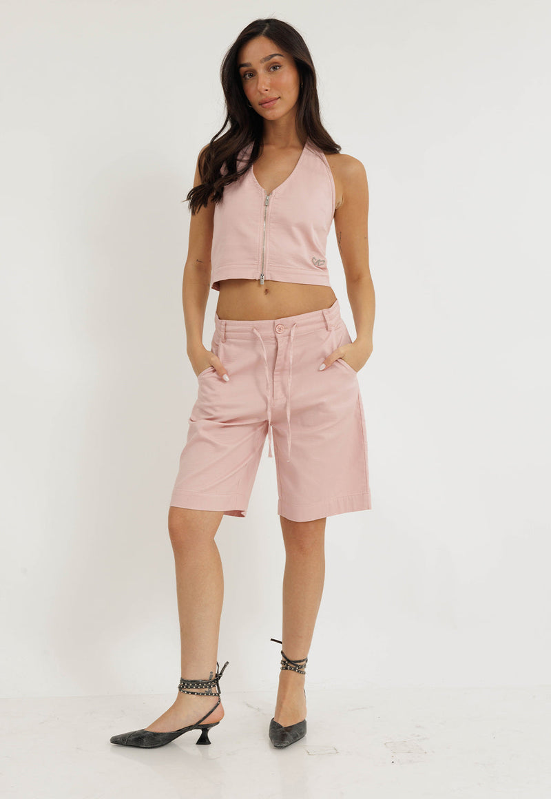 מכנס כותנה אלגנטי קצר לנשים מבית ריפליי