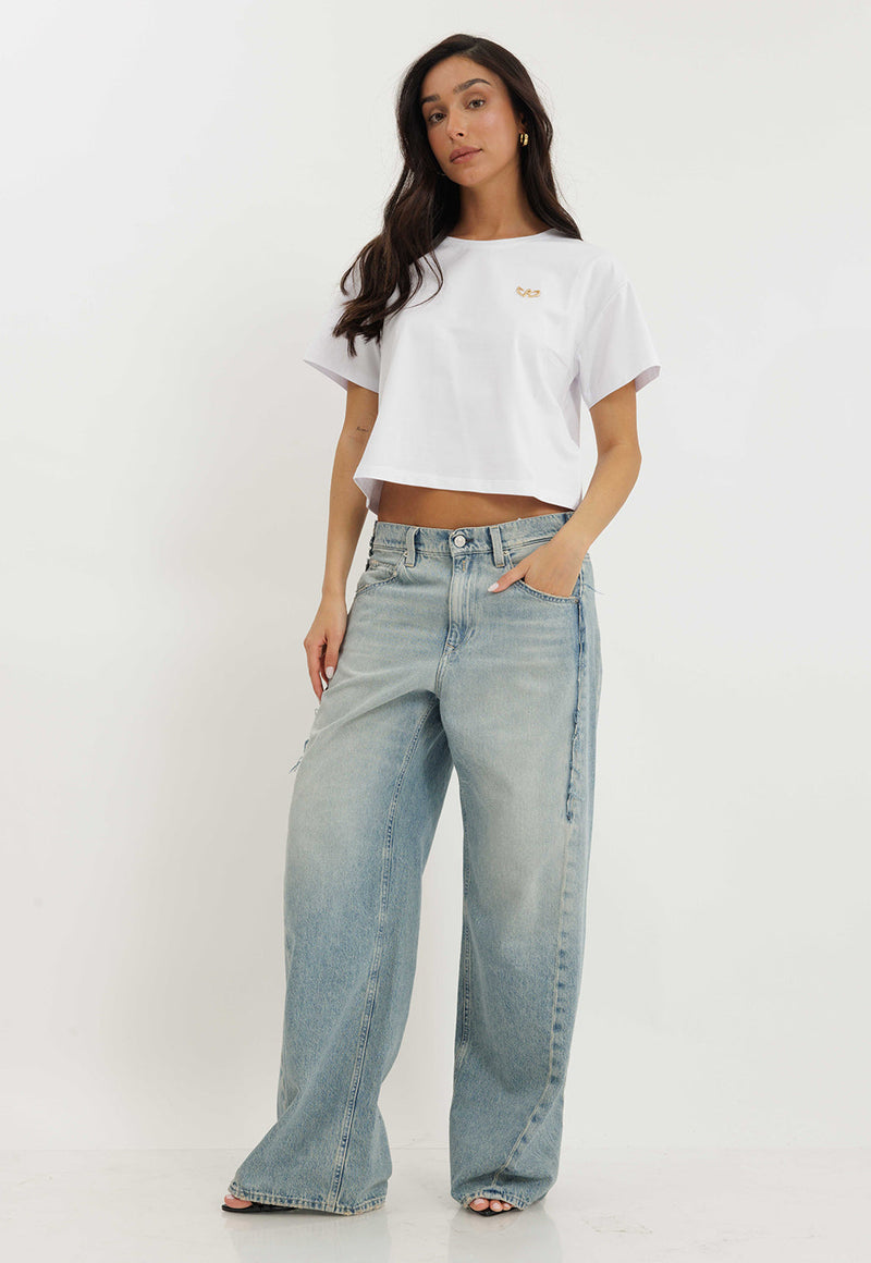 חולצת לייקרה קצרה לנשים מבית ריפליי