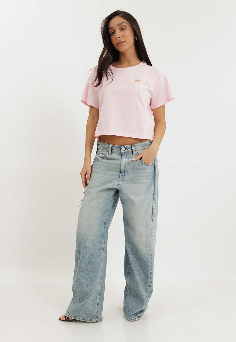 חולצת לייקרה קצרה לנשים מבית ריפליי