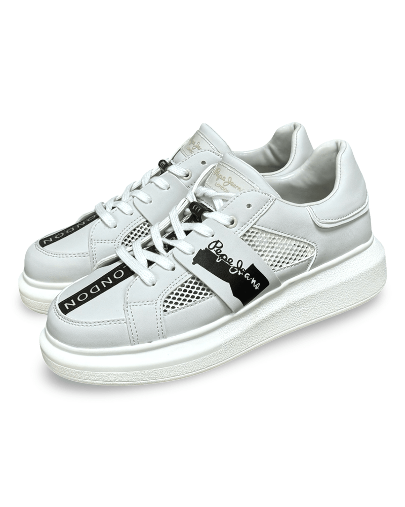 נעלי סניקרס בעיצוב משולב עם רשת לנשים