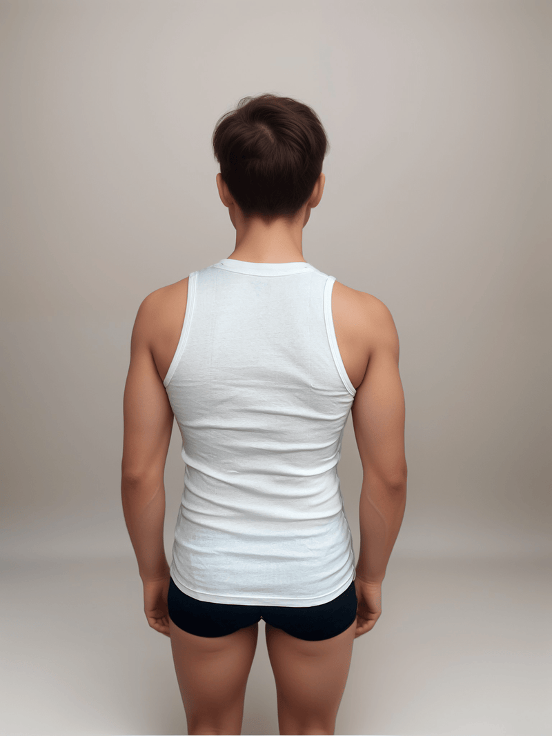 גופיית סבא בצבע לבן לגבר - Replay