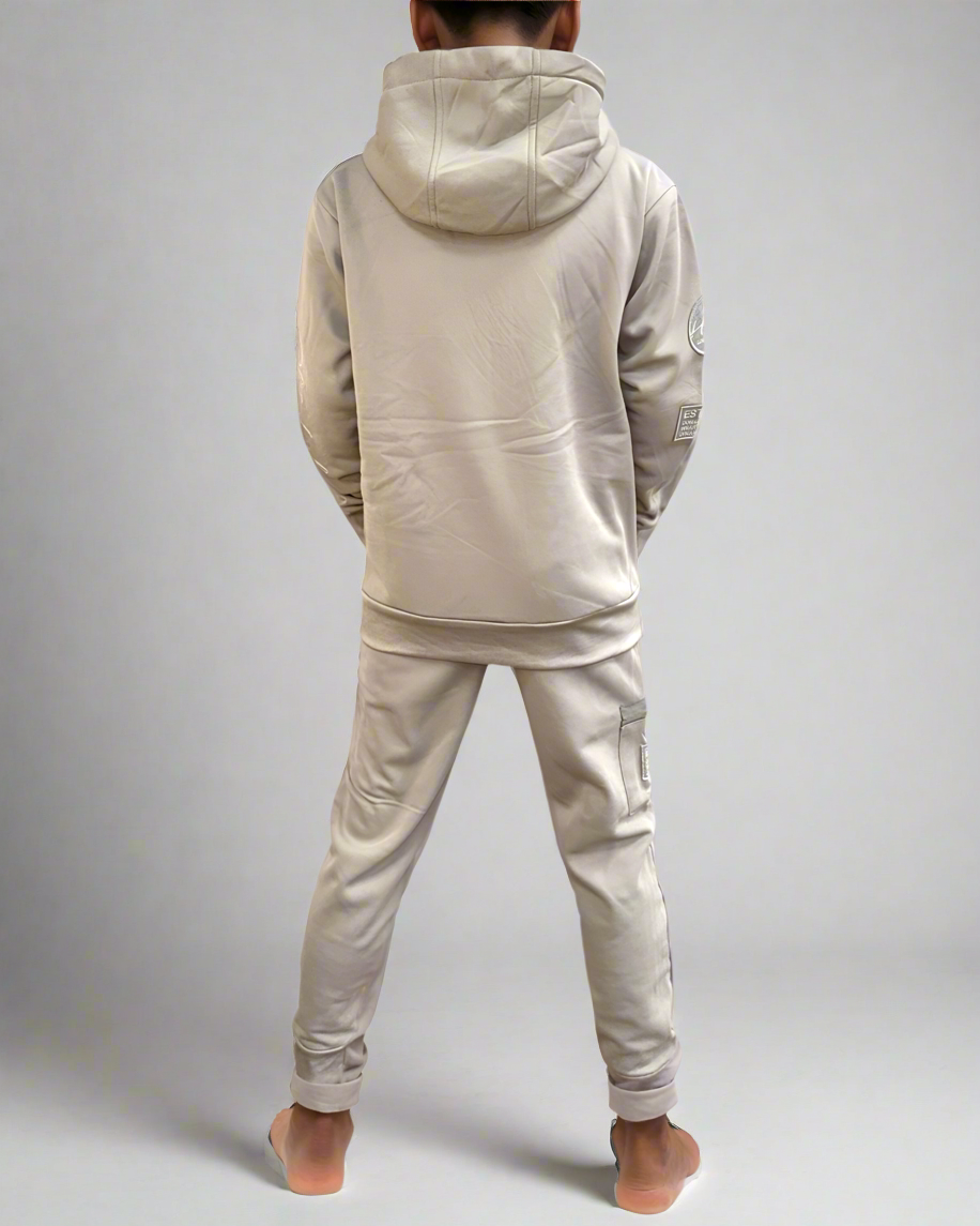 חליפת הד הרדי לבנים עם רוכסן וכיס דגמח- Los Angeles