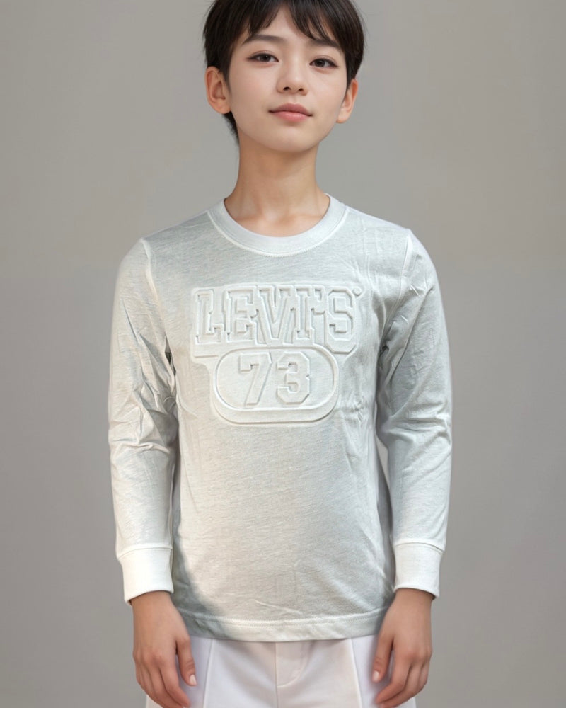 חולצת ליוויס מעבר לבנה לילד