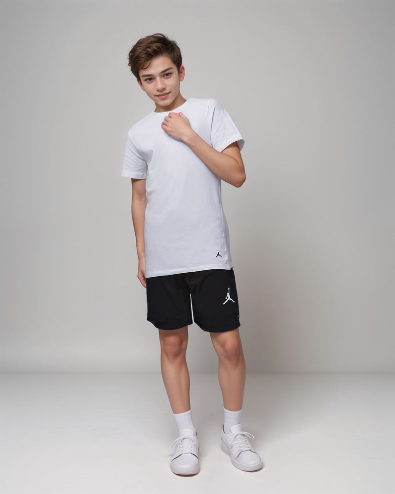 מארז 2 חולצות ג׳ורדן לנוער (שחורה + לבנה)