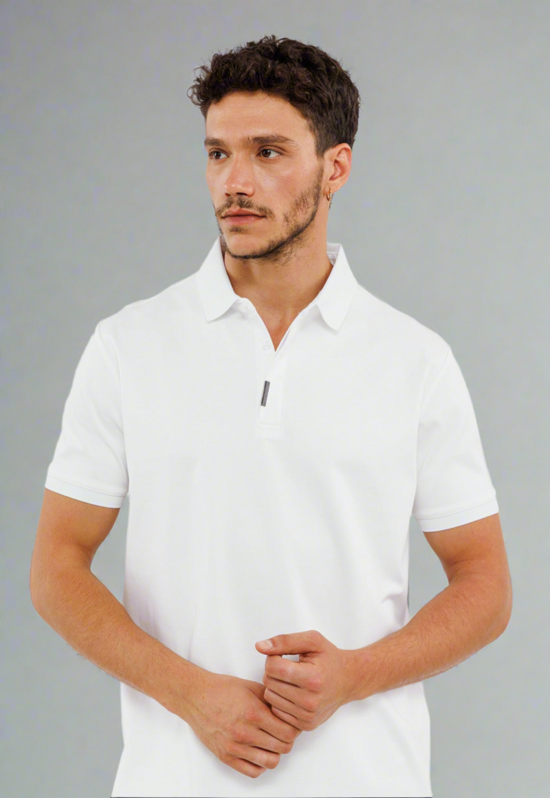 חולצת פולו שרוול קצר לגברים - מרסרייזד