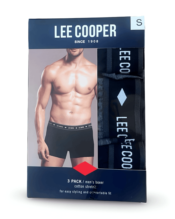 שלישיית בוקסרים כותנה גמישה לגבר - LEE COOPER