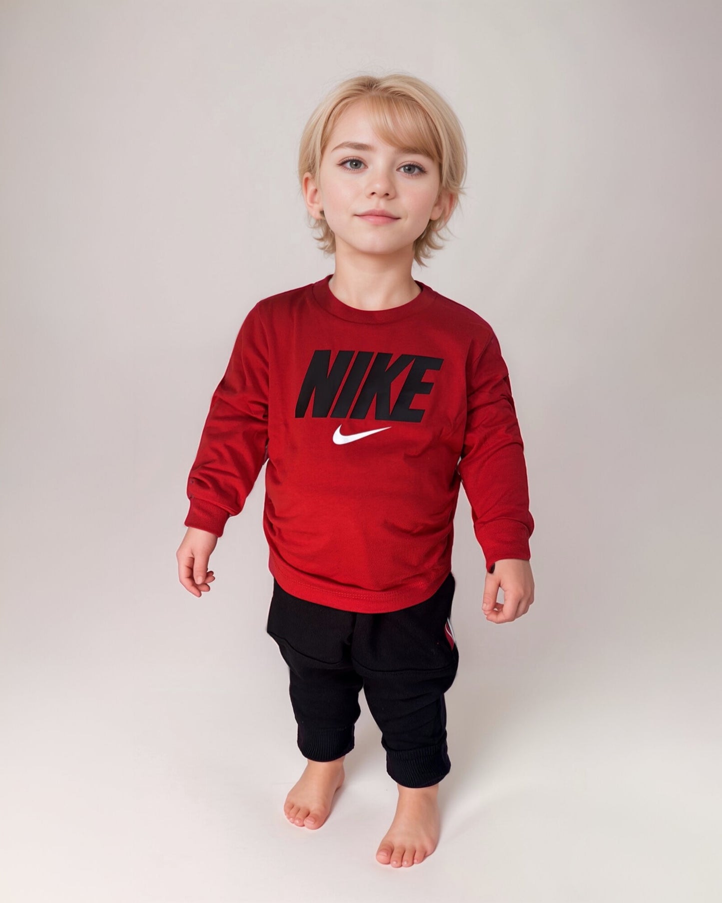 סט שתי חלקים עם חולצה ארוכה מבית נייקי | לתינוקות-ילדים