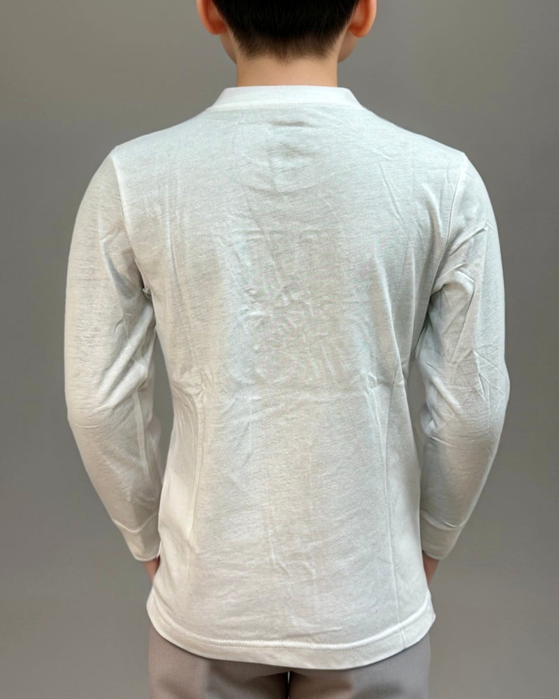 חולצת ליוויס מעבר לבנה לילד