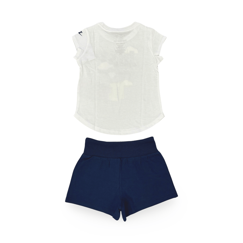 חליפת שתי חלקים קצרה לבנות