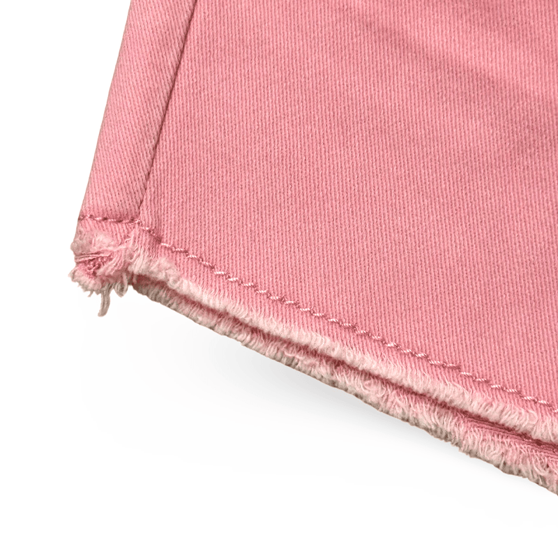 שורט ג׳ינס ורוד בהיר לבנות