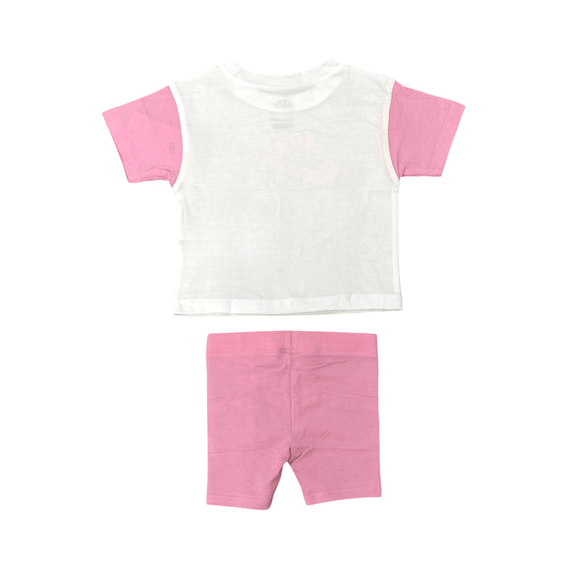 חליפת שתי חלקים עם טייץ קצר לבנות