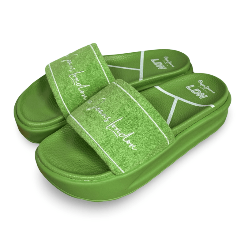 כפכף אופנתי לנשים בצבע ירוק נאון