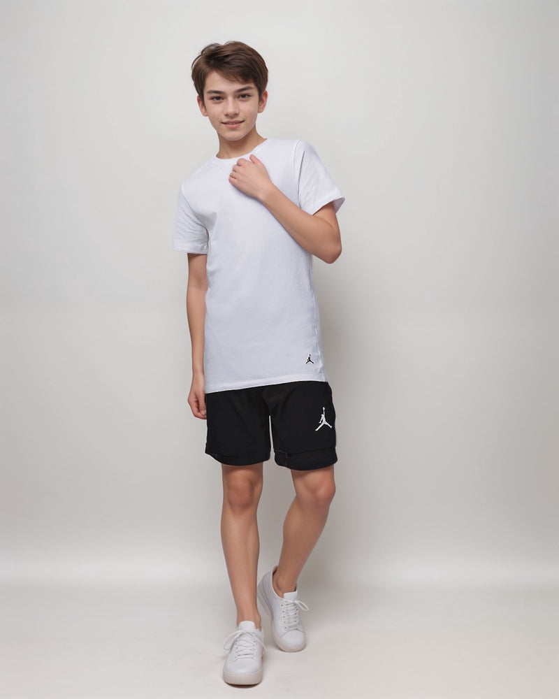 מארז 2 חולצות ג׳ורדן לנוער (שחורה + לבנה)