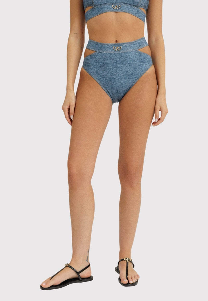 תחתון בגד ים סליפ דמוי ג׳ינס לנשים מבית ריפליי