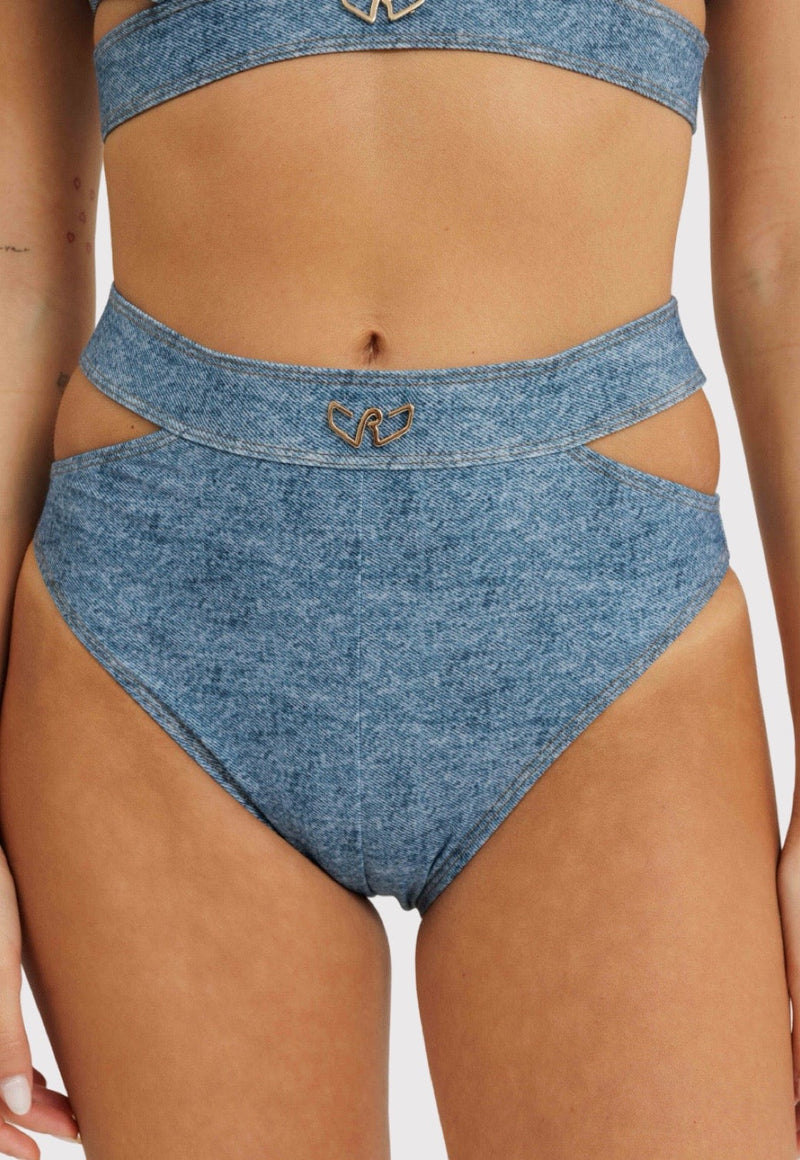 תחתון בגד ים סליפ דמוי ג׳ינס לנשים מבית ריפליי