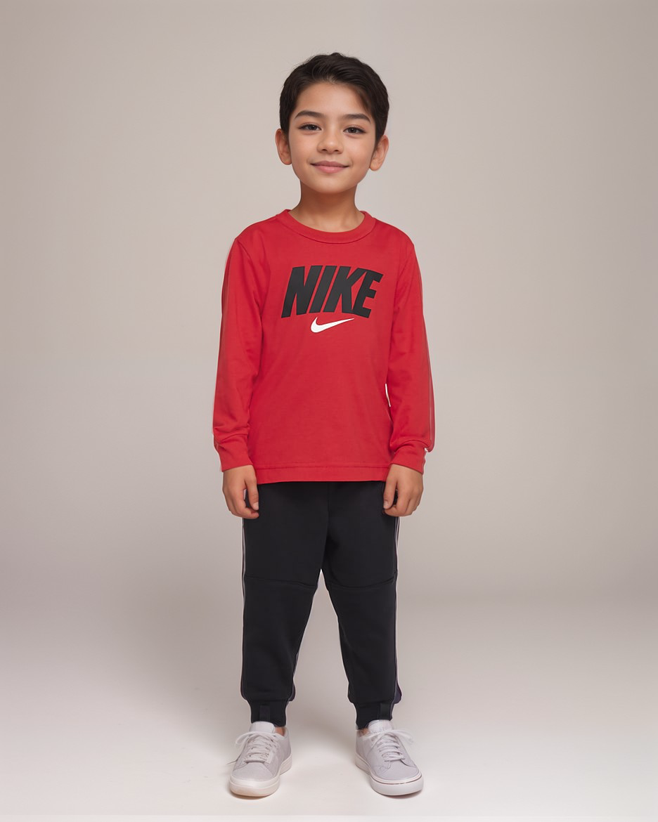 סט שתי חלקים עם חולצה ארוכה מבית נייקי | לתינוקות-ילדים