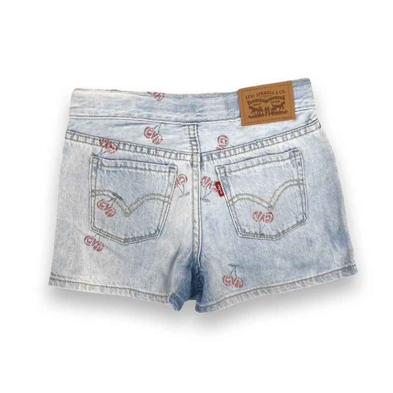 שורט גינס דמוי חצאית לבנות