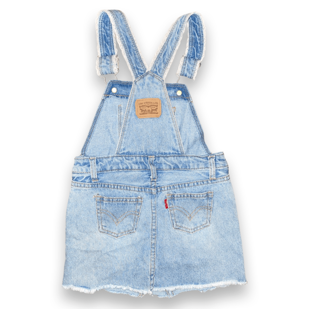 אוברול גינס עם חצאית מובנית לבנות