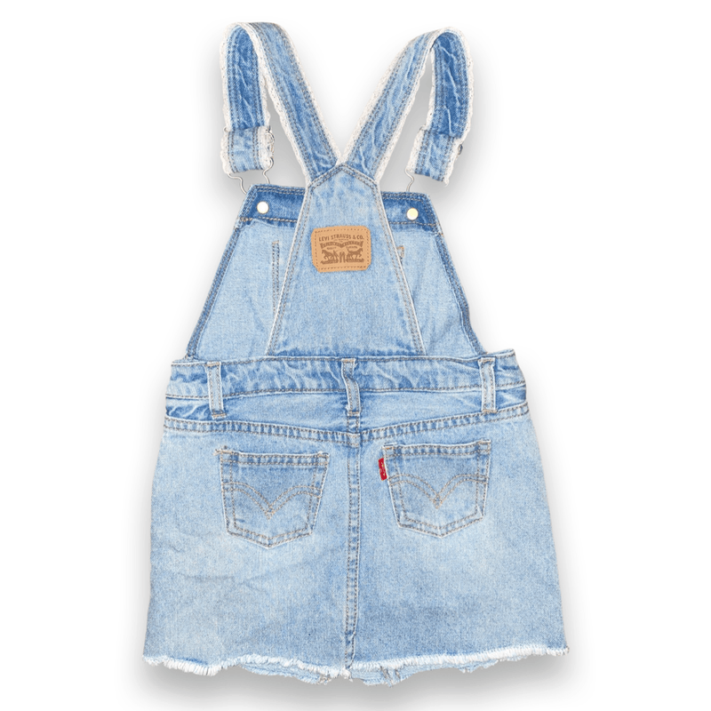 אוברול גינס עם חצאית מובנית לבנות